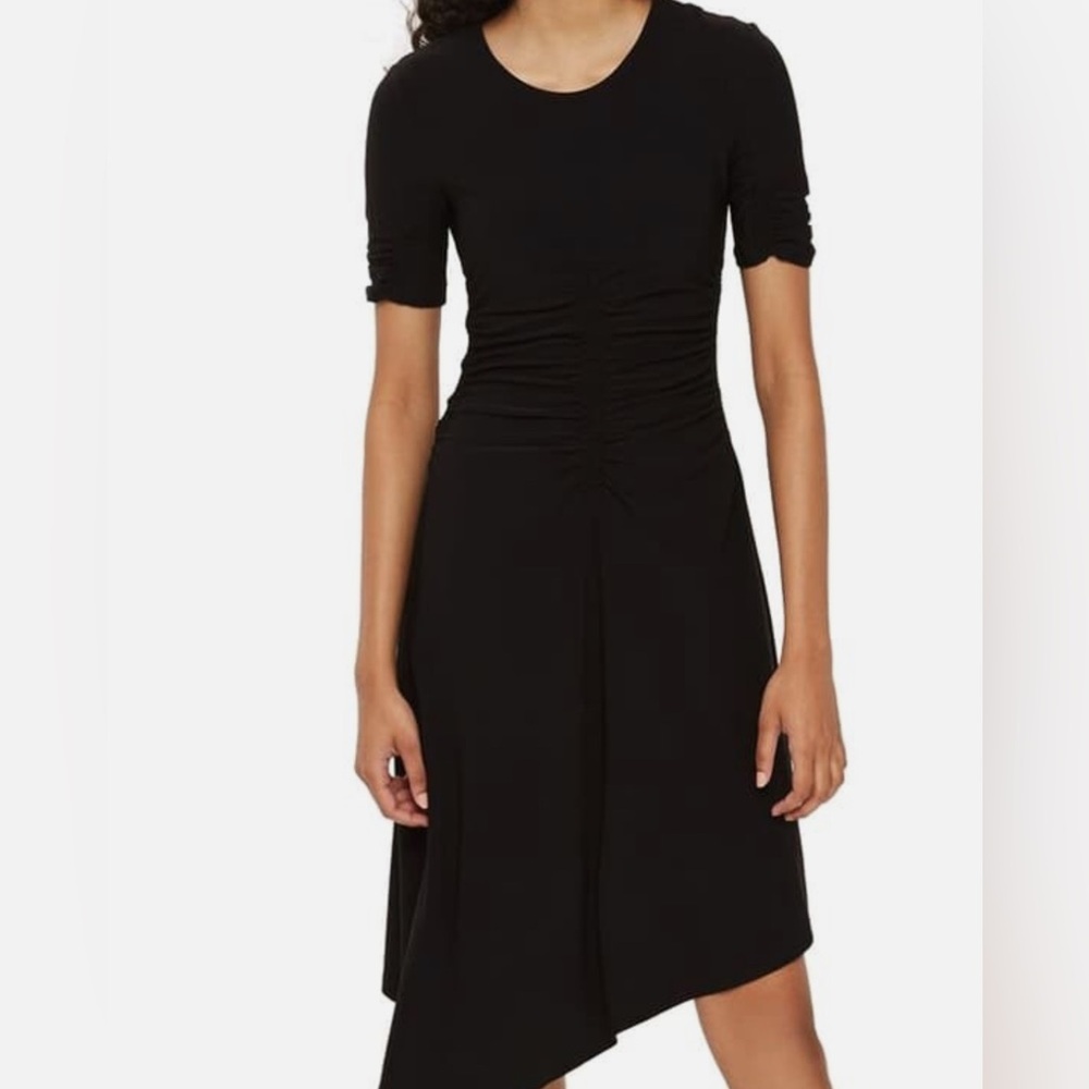 Topshop Black Asymmetrical Sheath Dress